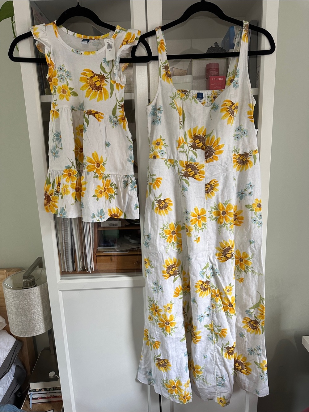 NWT Mommy-Daughter Matching Sunflower Dresses sizes M Tall and 5